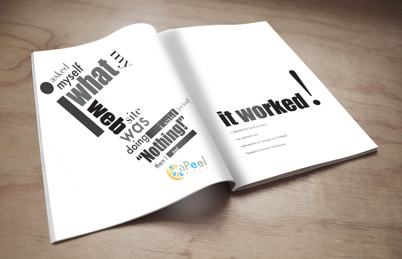 apeel design firm full page ad